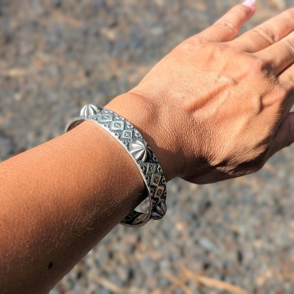 Navajo Cuff Bracelet Genuine Handmade NA Jewelry Native American sz 7 *** - Picture 10 of 10
